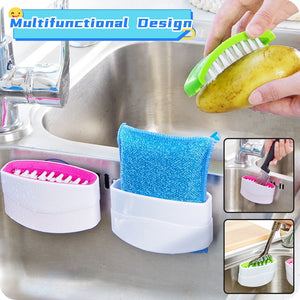 Cepillo de Limpieza Multifunción con Ventosa para Cocina
