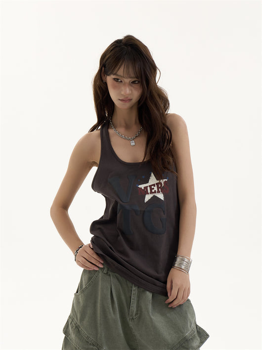 Chaleco Estampado Vino sin Mangas para Mujer - Image 8
