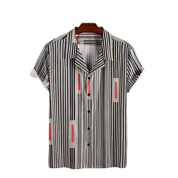 Camiseta Rayada de Verano para Hombre - Corte Slim Fit Transpirable