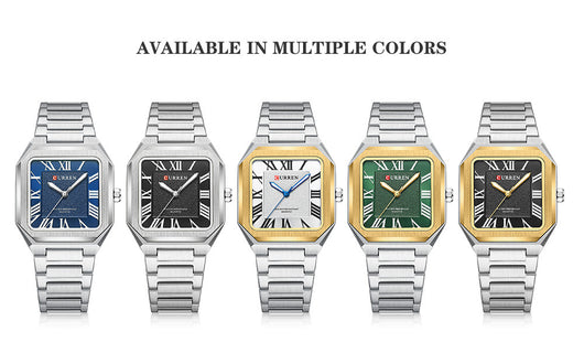 Reloj de Cuarzo Impermeable para Hombre con Números Romanos y Correa de Acero Inoxidable - Image 17