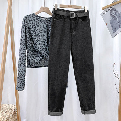 Pantalones Harem Carrot de Mezclilla para Mujer - Image 8