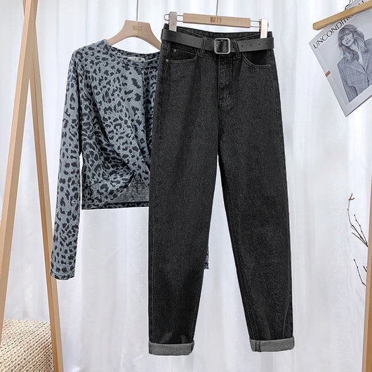 Pantalones Harem Carrot de Mezclilla para Mujer - Image 8