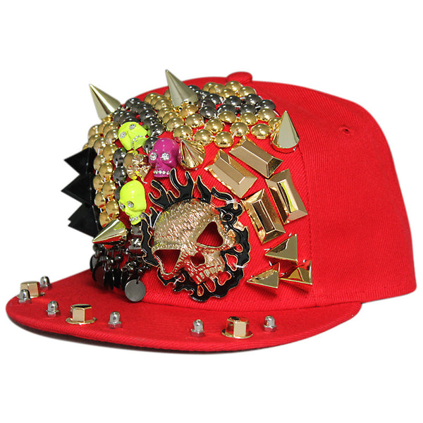 Gorra de Béisbol Plana Ghost Flame con Remaches - Image 3