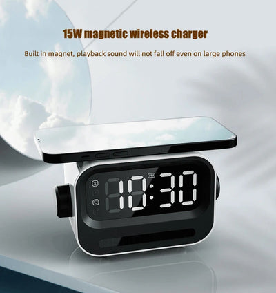 Reloj Despertador Digital 3 en 1 con Luz de Ambiente y Parlante - Image 9