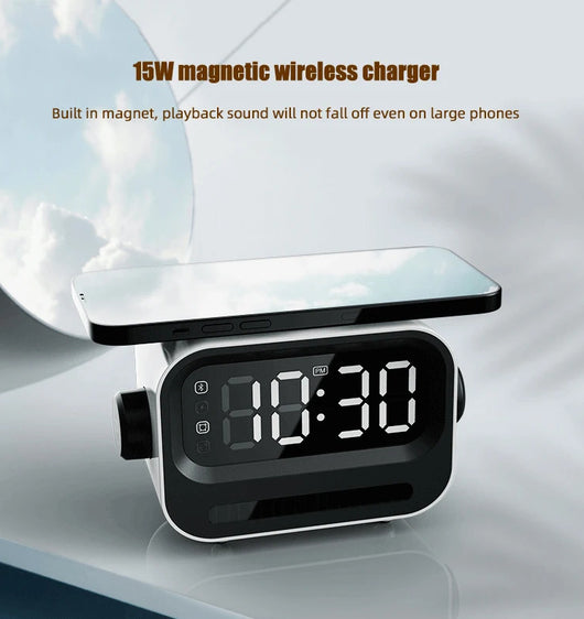 Reloj Despertador Digital 3 en 1 con Luz de Ambiente y Parlante - Image 9