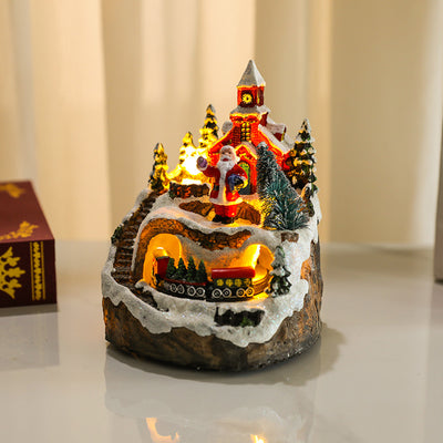 Adorno Musical Navideño Giratorio con Luz Luminosa en Resina - Image 18