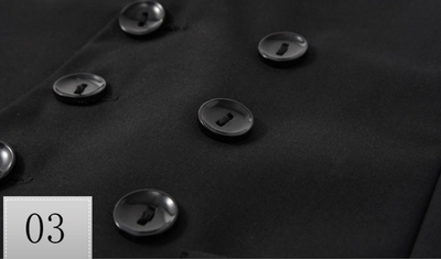 Chaleco de Traje Doble Botonadura Estilo Británico Talla Grande - Image 20