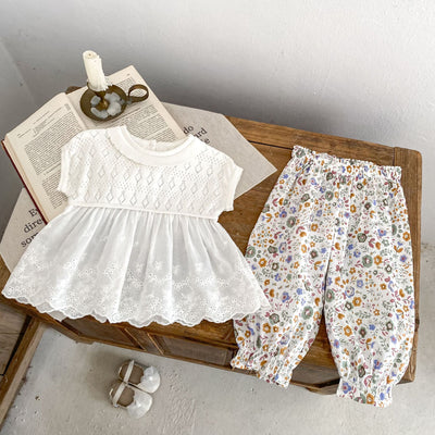 Blusa Tejida Calada sin Mangas con Encaje Flowy - Image 3
