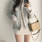 Chaqueta Acolchada de Tweed con Múltiples Bolsillos