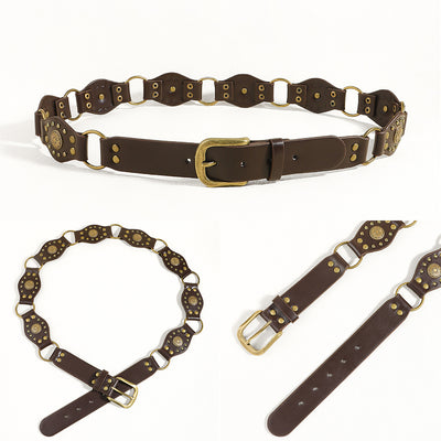 Cinturón Vintage Unisex con Hebilla de Metal Remachado - Estilo Punk Hip Hop - Image 30