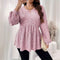 Blusa Tie-Dye con Volantes y Mangas Farol