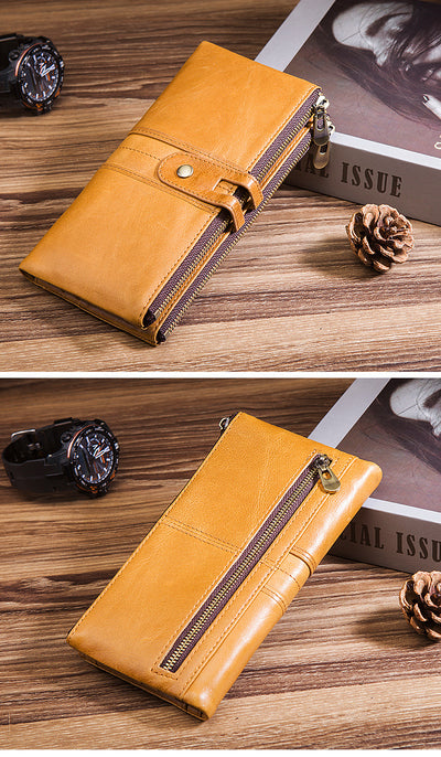 Cartera Larga de Cuero para Hombre con Múltiples Compartimentos Estilo Business - Image 13