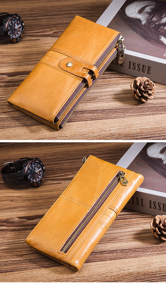 Cartera Larga de Cuero para Hombre con Múltiples Compartimentos Estilo Business - Image 13