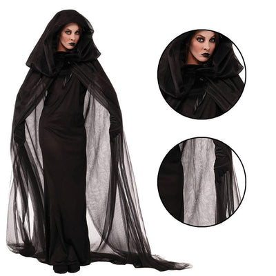 Disfraz de Bruja Gótica Largo Negro - Vestido de Vampira para Halloween y Día de Muertos - Image 12