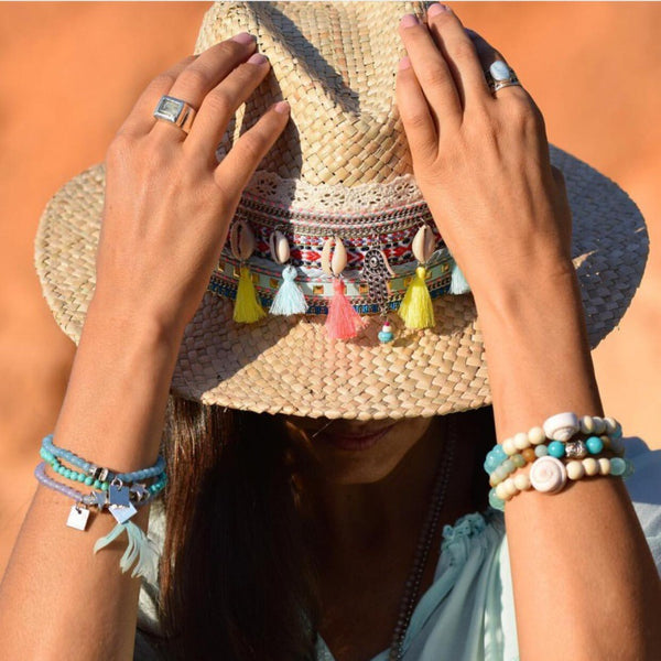 Sombrero Decorativo de Moda para Mujer con Protección Solar