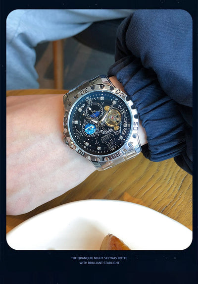 Reloj Automático Mecánico Impermeable con Esfera Luminiscente Estrellada - Image 17
