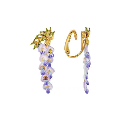 Collar con Aretes de Flor de Glicina - Accesorios de Lujo Minimalista - Image 8