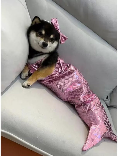 Disfraz de Sirena para Mascotas - Traje Divertido para Gatos y Perros - Image 9