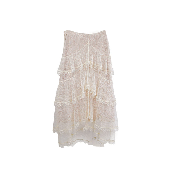 Falda Midi Capas de Encaje Elegante - Image 6