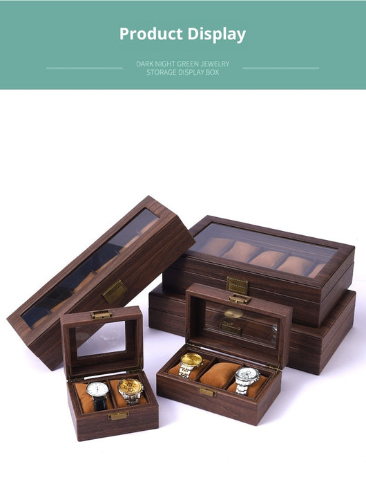 Caja Organizadora de Relojes Retro con Acabado Cuero PU y Diseño Madera - Image 22