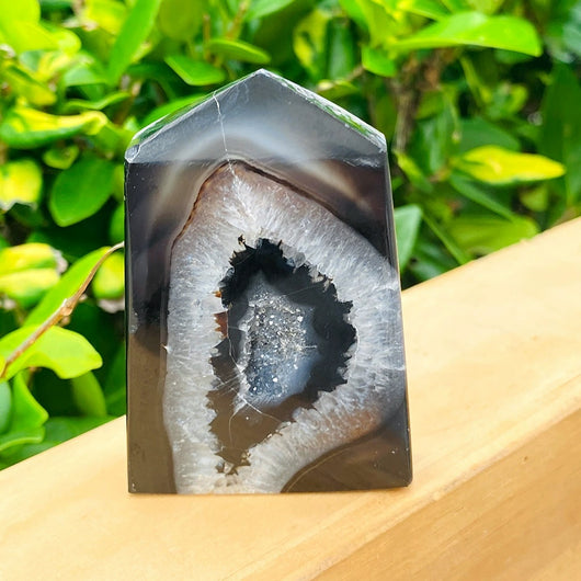 Pilar de Cristal Ónix Negro Natural Shi Ying - Image 5