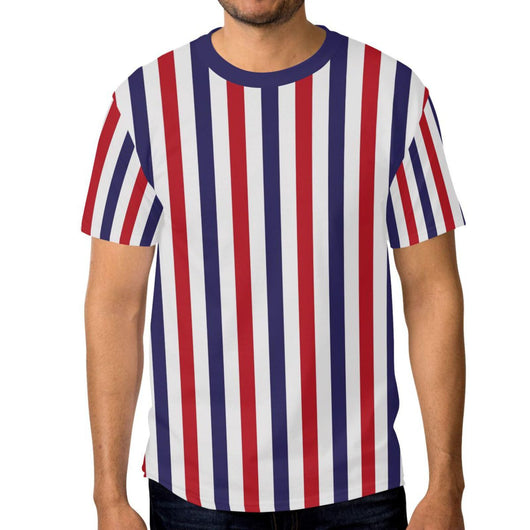 Playera Hombre Cuello Redondo Manga Corta Bloques de Color Estampado 3D - Image 12