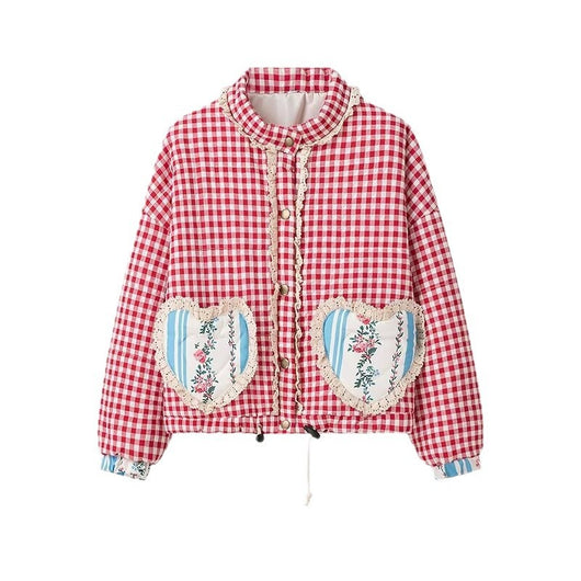 Abrigo Acolchado de Cuadros para Mujer - Calidez y Estilo - Image 5