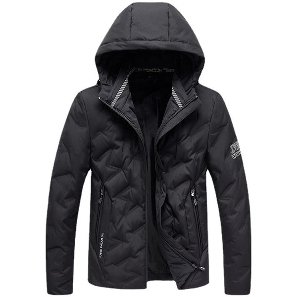 Chaqueta Acolchada con Capucha Estilo Coreano Slim Fit