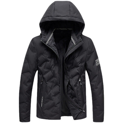 Chaqueta Acolchada con Capucha Estilo Coreano Slim Fit