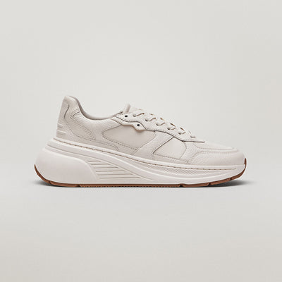 Tenis Blancos Casual con Suela Gruesa Elevada