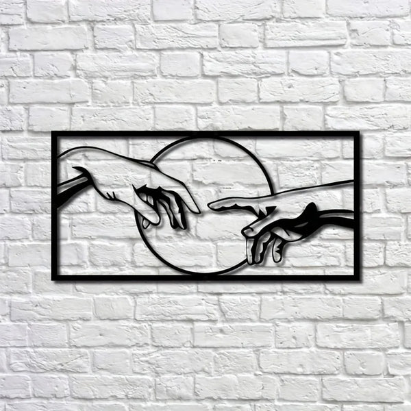 Arte Mural Metálico Negro Contemporáneo