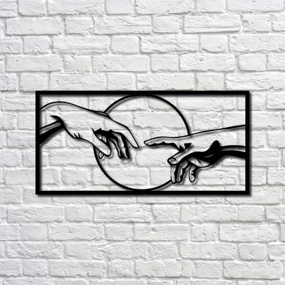 Arte Mural Metálico Negro Contemporáneo