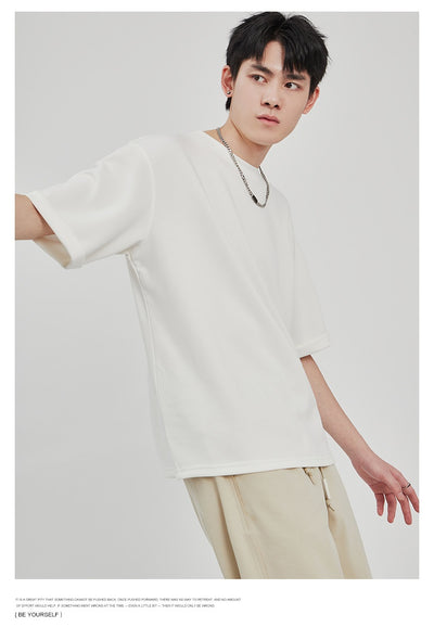 Camiseta Drape Suelta para Hombre - Estilo Casual Relajado - Image 13