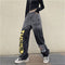 Women's Harajuku Gradient Straight Leg Jeans - High Waisted