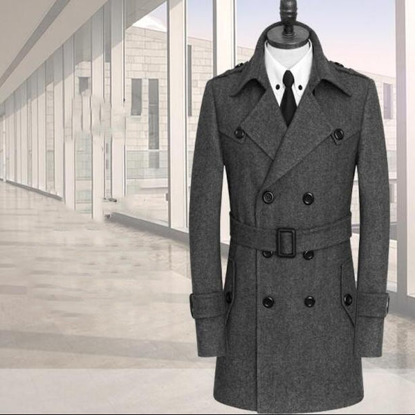 Abrigo de Lana y Cachemira para Hombre Tallas Grandes - Invierno Premium