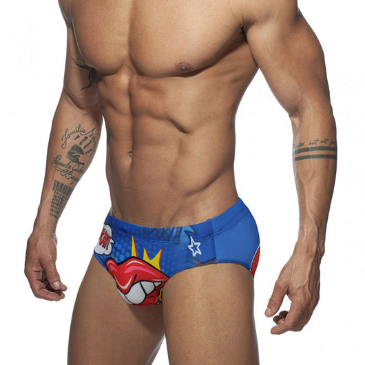 Bóxer de Baño Hombre Estampado Labios Cintura Baja Secado Rápido - Image 8