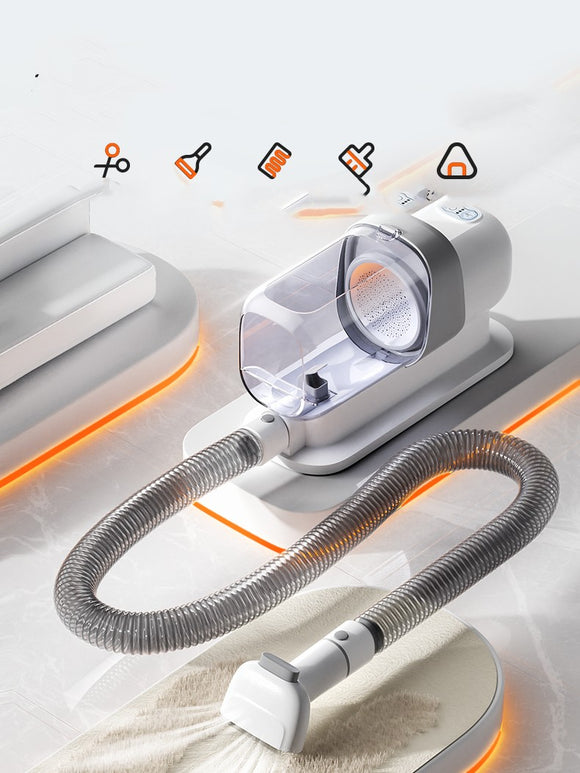Cortapelo Eléctrico Aspirador Multifuncional para Mascotas