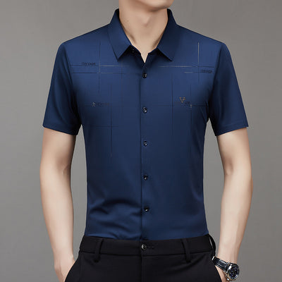 Camisa Ejecutiva de Manga Corta sin Costuras - Comodidad Profesional - Image 4