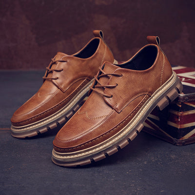Zapatos de Cuero para Hombre con Suela Flexible y Corte Bajo - Image 6