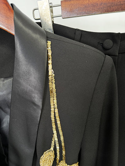 Traje Dos Piezas con Pantalón Acampanado y Detalles de Cuentas - Image 19