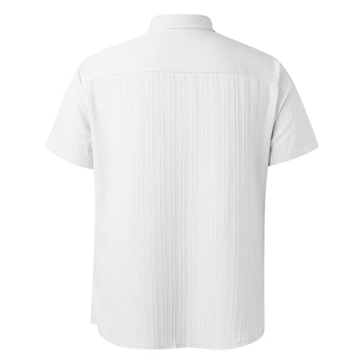 Camisa Texturizada de Color Sólido para Hombre - Image 14