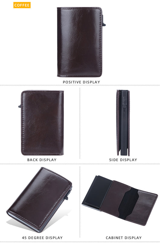 Cartera Minimalista de Cuero Engrasado con Protección Antimagnética - Image 9