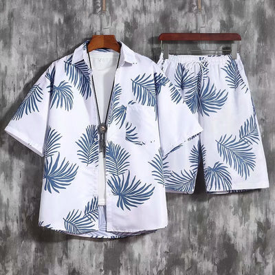 Conjunto de Playa Floral para Hombre - Camisa y Pantalones Cortos - Image 7