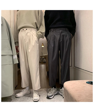 Pantalones Casuales Holgados Vintage para Hombre con Detalle Colgante - Image 6