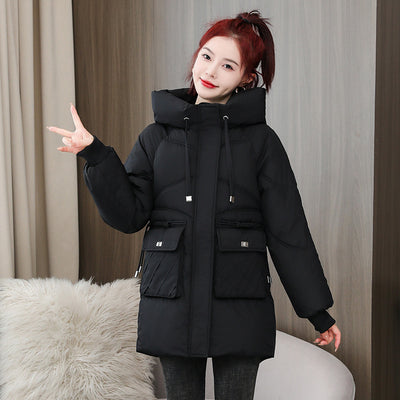 Abrigo Acolchado Grueso Talla Grande con Capucha - Algodón Cálido Invierno - Image 6