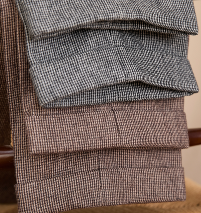 Pantalones de Lana Pata de Gallo Cintura Alta para Hombre - Otoño Invierno - Image 4