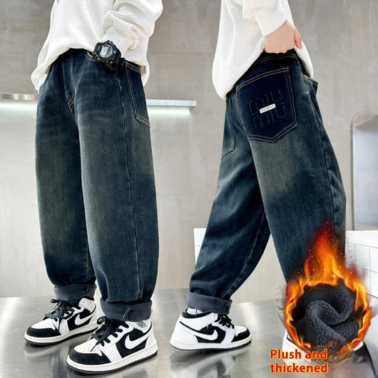 Pantalones Gruesos Cálidos Estilo Coreano para Niños - Image 13