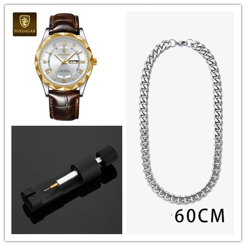 Reloj de Pulsera de Cuarzo Luxury para Hombre con Correa de Cuero - Image 53