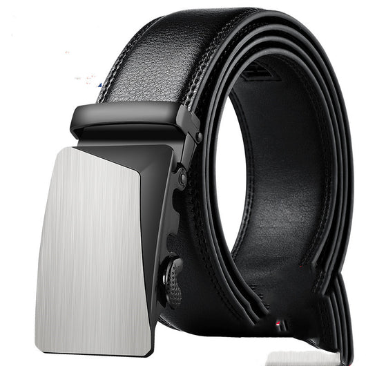 Cinturón de Cuero para Hombre con Hebilla Automática de Cuero Genuino - Image 2
