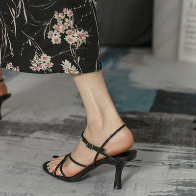 Sandalias de Tacón Alto Estilo Hada - Diseño de Red Verano - Image 5